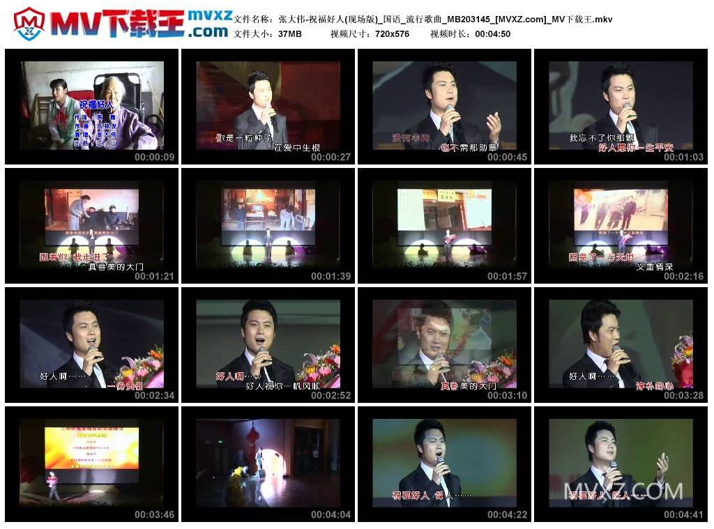 张大伟-祝福好人(现场版)_国语_流行歌曲_MB203145